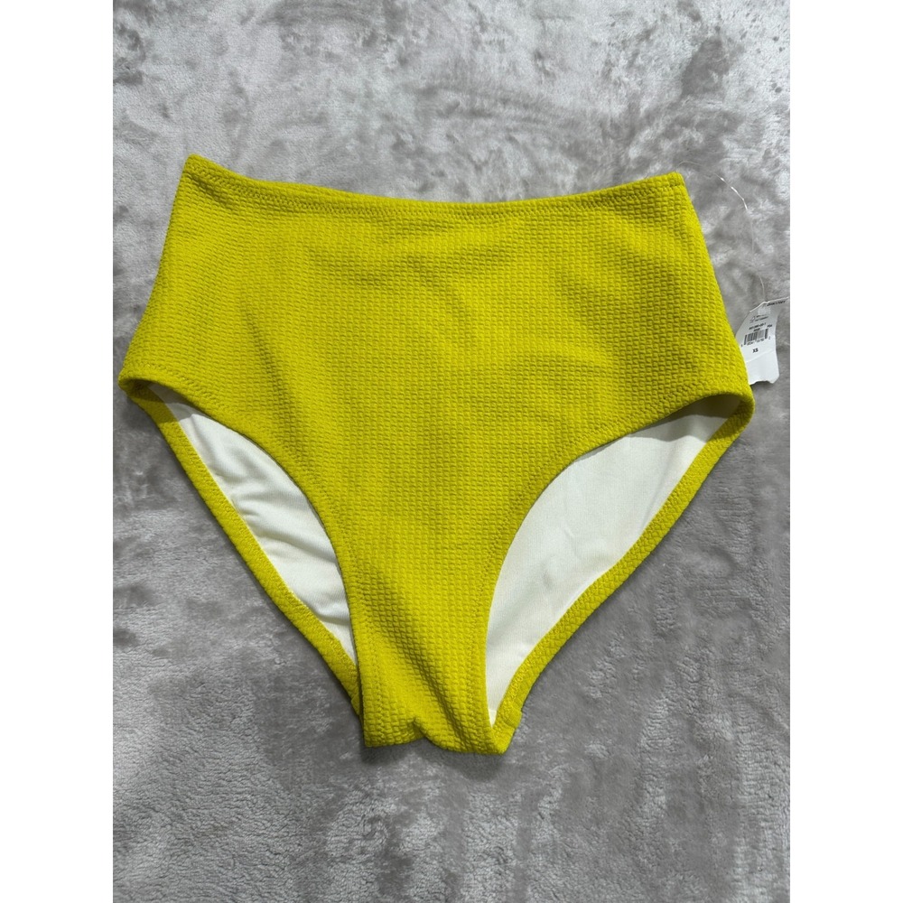 Old Navy High Waist Bikini Bottoms Size XS Xtra Small Mustard Yellow NWT‎